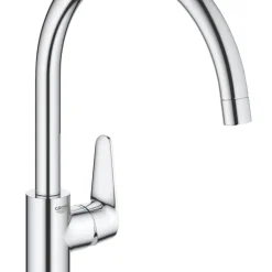 Grohe Bau Curve Kitchen Mono Mixer Tap Chrome