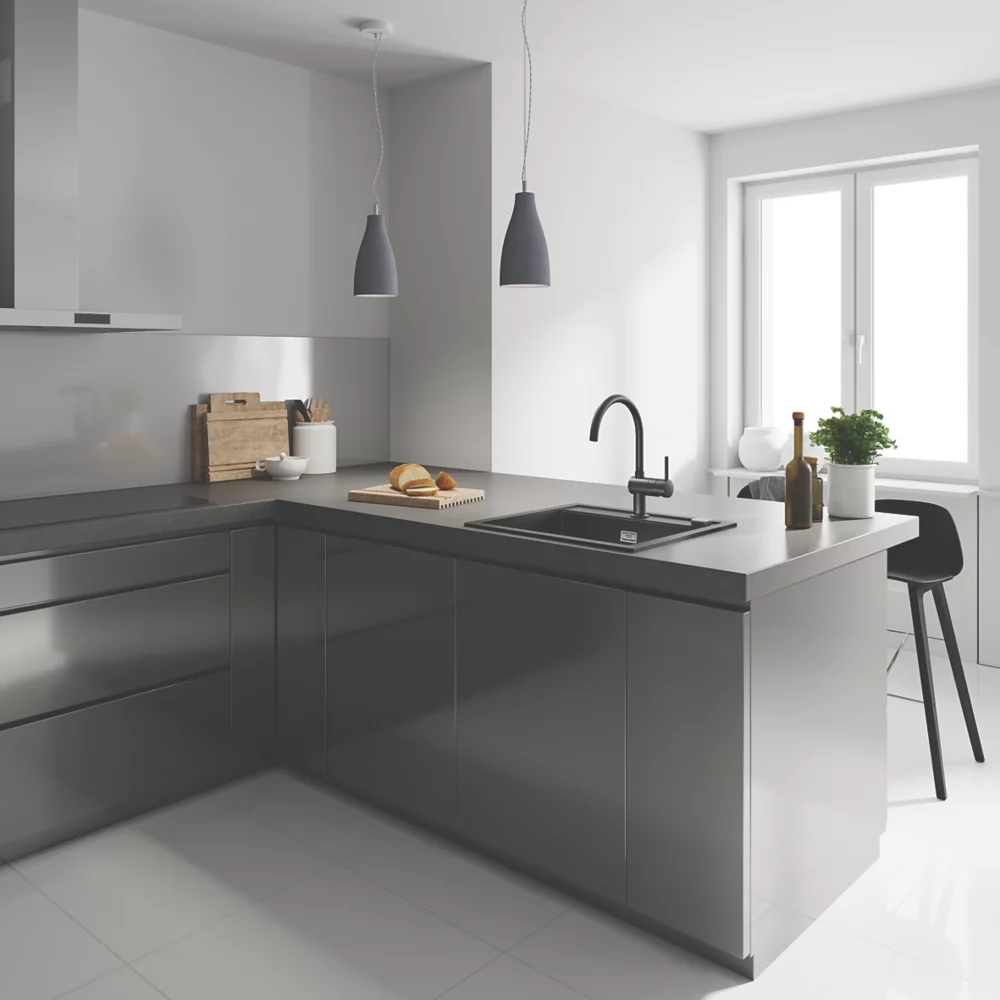 Grohe Minta Kitchen Mono Mixer Tap Matt Black - Image 3