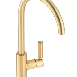 Abode Globe Single Lever Mono Mixer Kitchen Tap Brushed Brass
